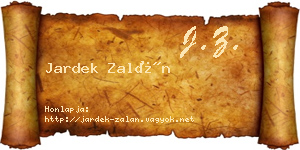 Jardek Zalán névjegykártya